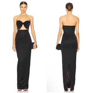 SAU LEE Esther Gown in Black Size 4